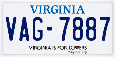 VA license plate VAG7887