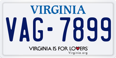 VA license plate VAG7899