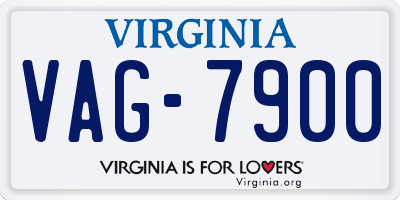 VA license plate VAG7900