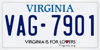 VA license plate VAG7901
