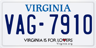 VA license plate VAG7910