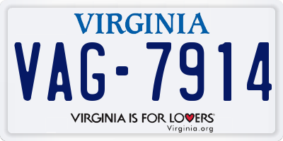 VA license plate VAG7914