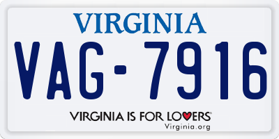 VA license plate VAG7916