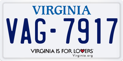 VA license plate VAG7917