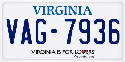 VA license plate VAG7936
