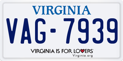 VA license plate VAG7939