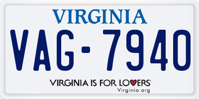 VA license plate VAG7940