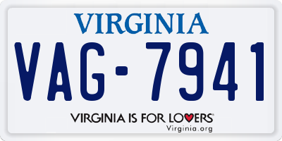 VA license plate VAG7941