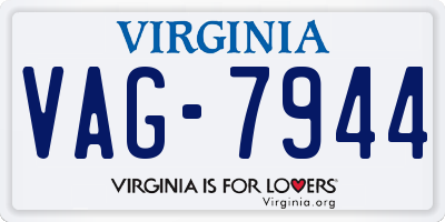 VA license plate VAG7944