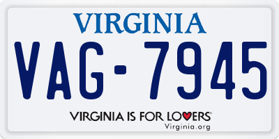 VA license plate VAG7945