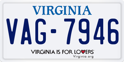 VA license plate VAG7946