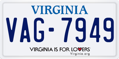 VA license plate VAG7949