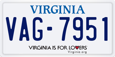 VA license plate VAG7951