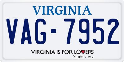 VA license plate VAG7952