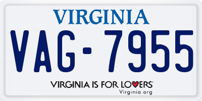 VA license plate VAG7955