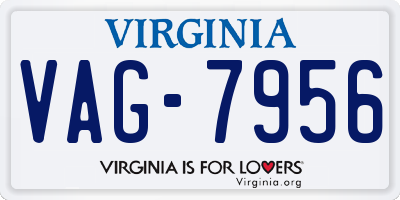 VA license plate VAG7956