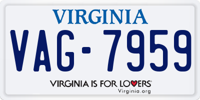 VA license plate VAG7959