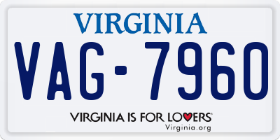 VA license plate VAG7960