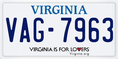 VA license plate VAG7963