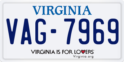 VA license plate VAG7969