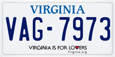 VA license plate VAG7973