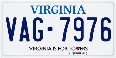 VA license plate VAG7976