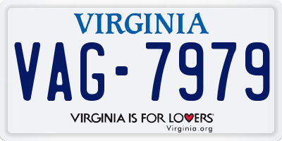 VA license plate VAG7979