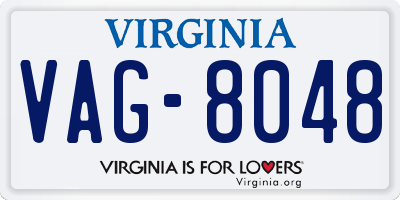 VA license plate VAG8048