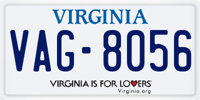 VA license plate VAG8056