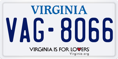 VA license plate VAG8066