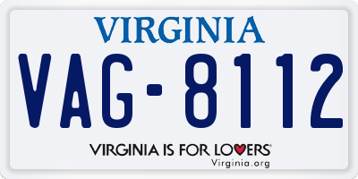 VA license plate VAG8112
