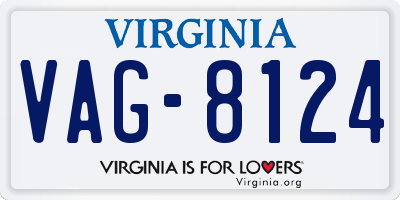 VA license plate VAG8124