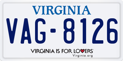 VA license plate VAG8126