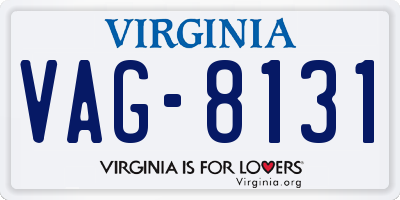 VA license plate VAG8131