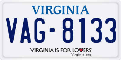 VA license plate VAG8133