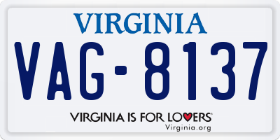 VA license plate VAG8137