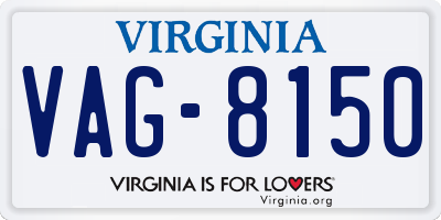 VA license plate VAG8150