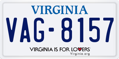 VA license plate VAG8157
