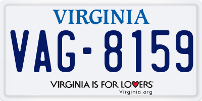 VA license plate VAG8159