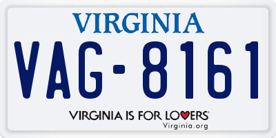 VA license plate VAG8161