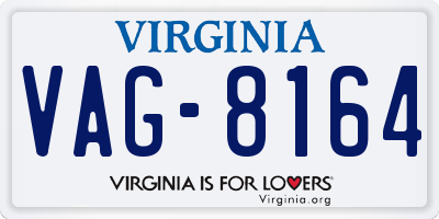 VA license plate VAG8164
