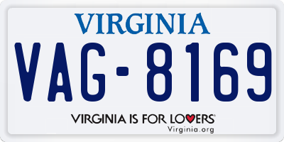 VA license plate VAG8169