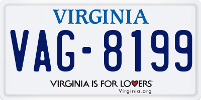 VA license plate VAG8199