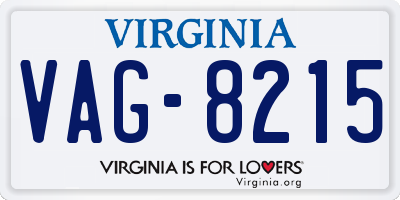 VA license plate VAG8215