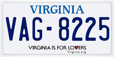 VA license plate VAG8225