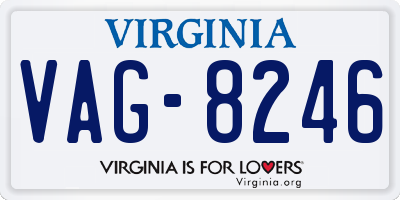 VA license plate VAG8246
