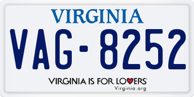 VA license plate VAG8252