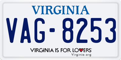 VA license plate VAG8253