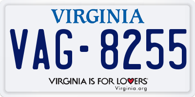 VA license plate VAG8255