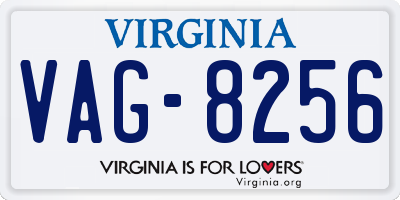 VA license plate VAG8256